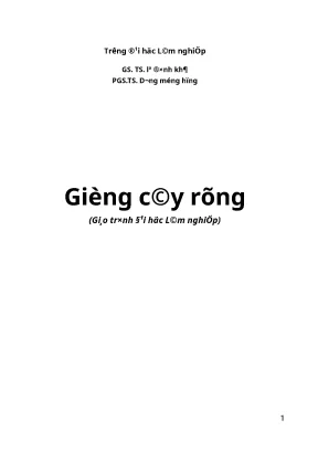 Giáo trình giống cây rừng