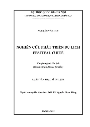 Luận văn thạc sĩ nghiên cứu phát triển du lịch festival ở huế