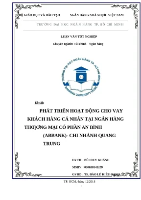 0445 phát triển hoạt động cho vay khách hàng cá nhân tại nhtm cp an bình abbank chi nhánh quang trung khóa luận tcnh bùi duy khánh đào lê kiều oanh t