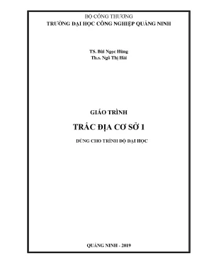 Giáo trình trắc địa cơ sở 1