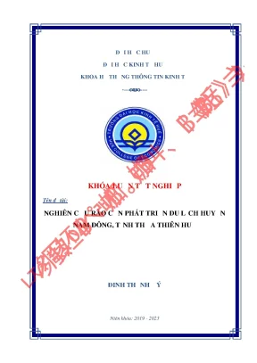 Nghiên cứu rào cản phát triển du lịch huyện nam đông tỉnh thừa thiên huế