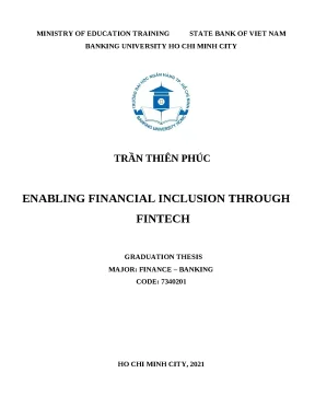 1176 enabling financial inclusion through fintech bachelor luận văn tcnh trần thiên phúc supervisor ha thi thieu dao tp hcm đh nh hcm 2021 viii 50 18 t