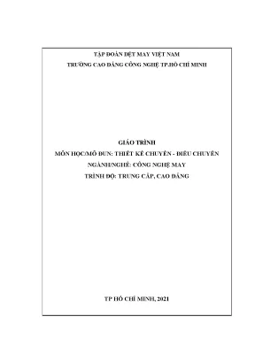 Giáo trình thiết kế chuyền điều chuyền ngànhnghề công nghệ may trình độ trung cấp cao đẳng