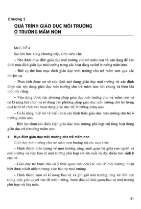 Giáo trình giáo dục môi trường cho trẻ mầm non phần 2