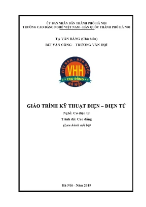 Giáo trình kỹ thuật điện điện tử nghề cơ điện tử cao đẳng