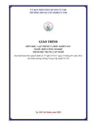 Giáo trình lập trình và điều khiển plc nghề điện công nghiệp trình độ trung cấp nghề