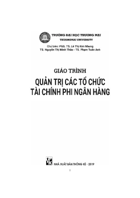 Giáo trình quản trị các tổ chức tài chính phi ngân hàng