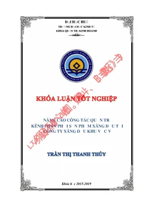 Nâng cao công tác quản trị kênh phân phối sản phẩm xăng dầu tại công ty xăng dầu khu vực v