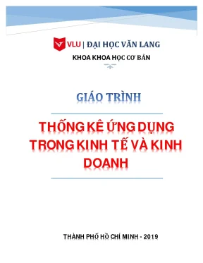 Giáo trình thống kê ứng dụng trong kinh tế và kinh doanh trường đh văn lang