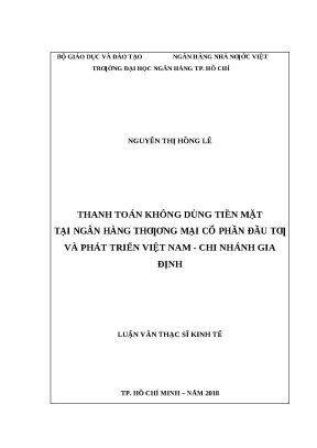 0132 thanh toán không dùng tiền mặt tại nhtm cp đầu tư và phát triển việt nam chi nhánh gia định luận văn thạc sĩ tcnh nguyễn thị hồng lê lê hùng tp hc