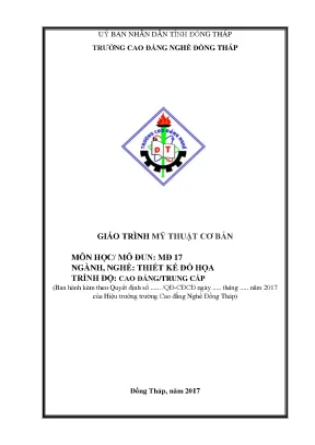 Giáo trình mỹ thuật cơ bản nghề thiết kế đồ hoạ cđtc