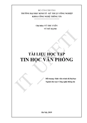 Tài liệu học tập tin học văn phòng trường đh kinh tế kỹ thuật công nghiệp