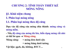 Tính toán thiết kế móng nông