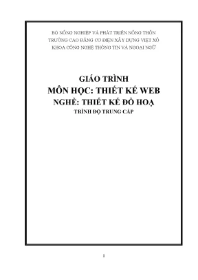 Giáo trình thiết kế web nghề thiết kế đồ họa trung cấp