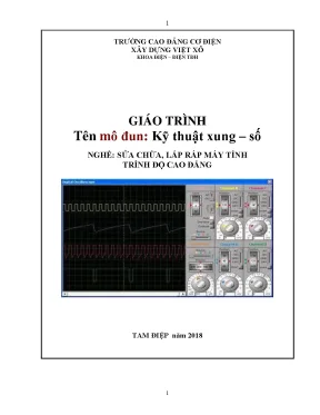 Giáo trình kỹ thuật xung số nghề kỹ thuật sửa chữa lắp ráp máy tính cao đẳng