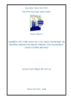 Luận văn thạc sĩ hay nghiên cứu chế tạo các cấu trúc nano bạc dị hướng nhằm ứng dụng trong tán xạ raman tăng cường bề mặt