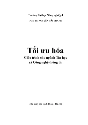 Tối ưu hóa giáo trình cho ngành tin học và công nghệ thông tin