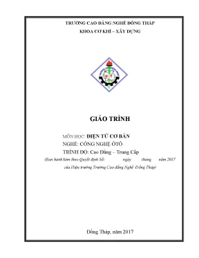 Giáo trình điện tử cơ bản nghề công nghệ ô tô cao đẳng 2