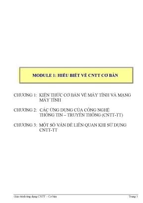 Giáo trình ứng dụng cntt cơ bản