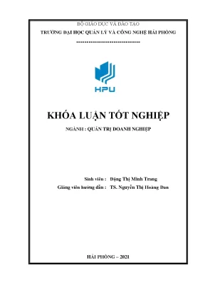 Khóa luận biện pháp nâng cao hiệu quả sử dụng vốn tại công ty cp cảng hải phòng