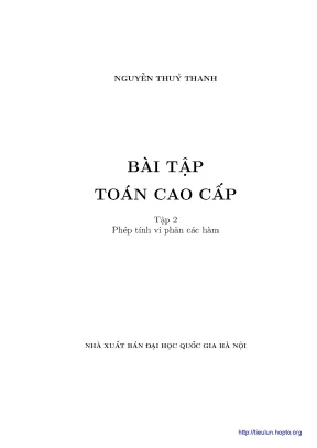 Lý thuyết và bài tập môn toán cao cấp tập 2