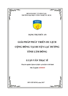 Luận văn thạc sĩ giải pháp phát triển du lịch cộng đồng tại huyện lạc dương tỉnh lâm đồng