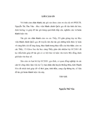 Luận văn cải cách thủ tục hành chính theo cơ chế một cửa liên thông ở ủy ban nhân dân huyện hoằng hóa tỉnh thanh hóa