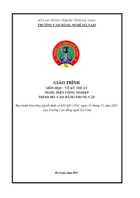 Giáo trình môn học vẽ kỹ thuật nghề điện công nghiệp trình độ cao đẳng