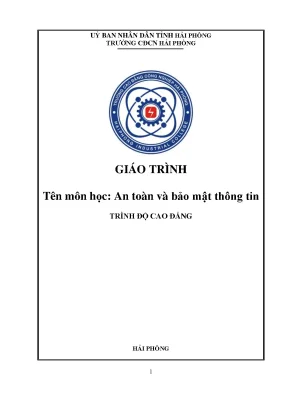 Giáo trình an toàn và bảo mật thông tin ngành quản trị mạng