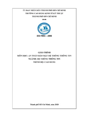 Giáo trình an toàn bảo mật hệ thống thông tin ngành hệ thống thông tin cao đẳng