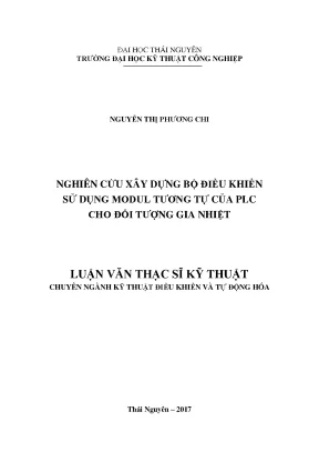 Luận văn thạc sĩ hay nghiên cứu xây dựng bộ điều khiển sử dụng modul tương tự của plc cho đối tượng gia nhiệt
