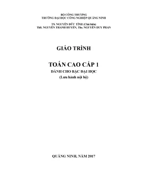 Giáo trình toán cao cấp 1