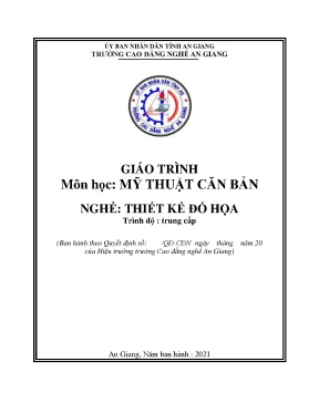 Giáo trình mỹ thuật cơ bản nghề thiết kế đồ họa trình độ trung cấp