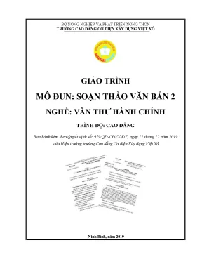 Giáo trình soạn thảo văn bản 2 nghề văn thư hành chính cao đẳng