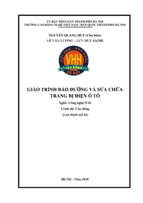 Giáo trình bảo dưỡng và sửa chữa trang bị điện ô tô nghề công nghệ ô tô cao đẳng