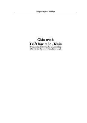 Giao trinh mac le nin