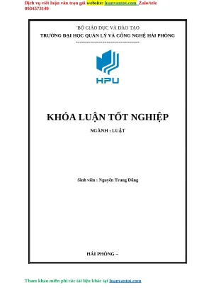 Pháp luật về bồi thường thiệt hại ngoài hợp đồng và kiến nghị hoàn thiện khóa luận tốt nghiệp đại học