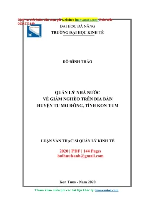 Quản lý nhà nước về giảm trên địa bàn huyện tu mơ roog tỉnh kom tum luận văn thạc sĩ kinh tế