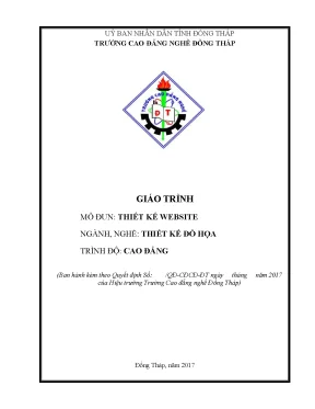 Giáo trình thiết kế website nghề thiết kế đồ hoạ cao đẳng