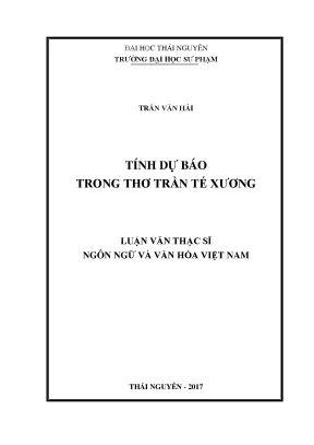 Luận văn thạc sĩ hay tính dự báo trong thơ trần tế xương