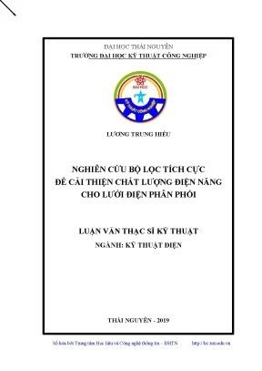 Luận văn thạc sĩ hay nghiên cứu bộ lọc tích cực để cải thiện chất lượng điện năng cho lưới điện phân phối
