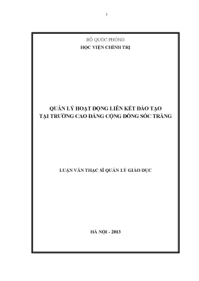 Luận văn thạc sĩ quản lý hoạt động tổ chuyên môn ở các trường trung học cơ sở quận hai bà trưng hà nội 2