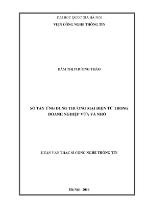 Luận văn thạc sĩ công nghệ thông tin sổ tay ứng dụng thương mại điện tử trong doanh nghiệp vừa và nhỏ