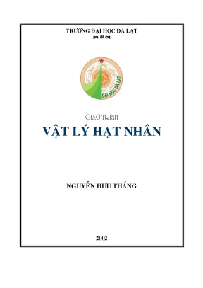 Giáo trình vật lý hạt nhân phần 1