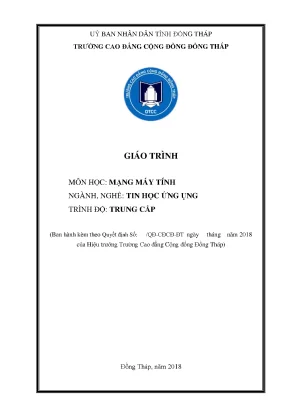 Giáo trình mạng máy tính nghề tin học ứng dụng trung cấp