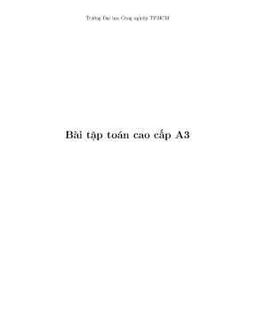 Giáo trình bài tập toán cao cấp a3