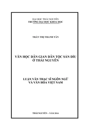 Luận văn thạc sĩ hay văn học dân gian dân tộc sán dìu ở thái nguyên