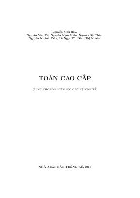 Giáo trình toán cao cấp dùng cho sinh viên học các hệ kinh tế
