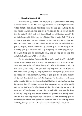 Luận văn thạc sĩ điều kiện tâm lý sư phạm nâng cao chất lượng hoạt động học của học viên trường sĩ quan lục quân 1