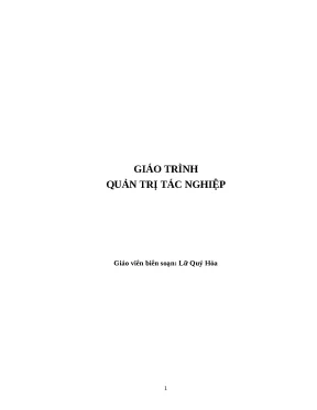 Giáo trình quản trị tác nghiêp